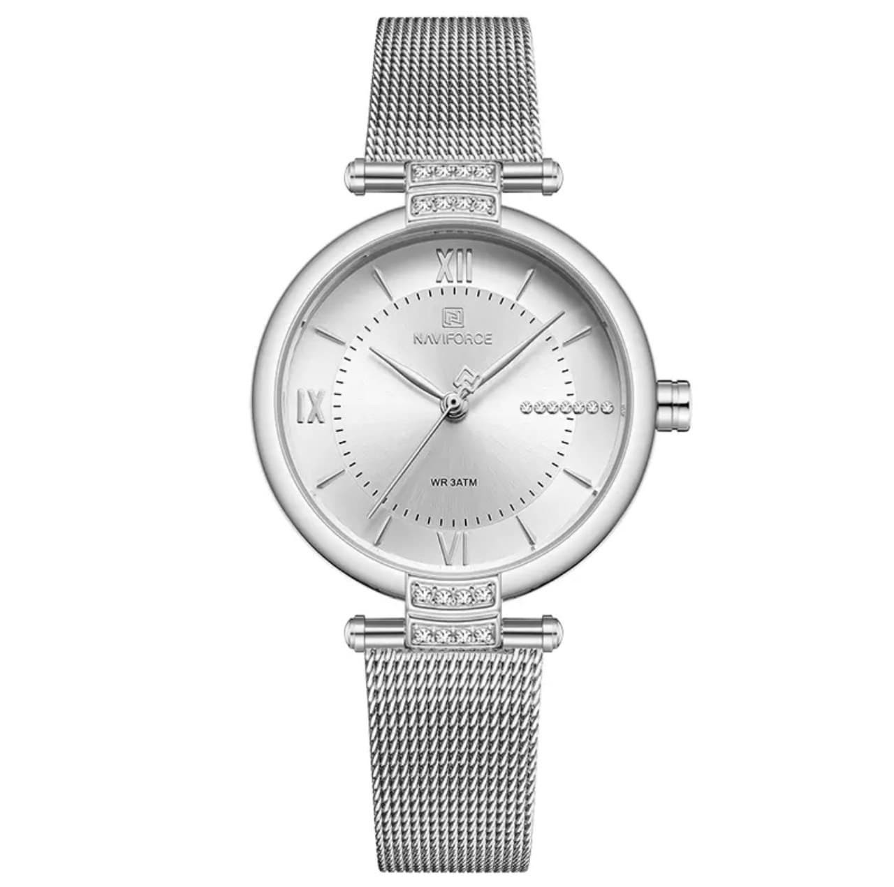 

Женские часы Naviforce NF5019 silver серебристые