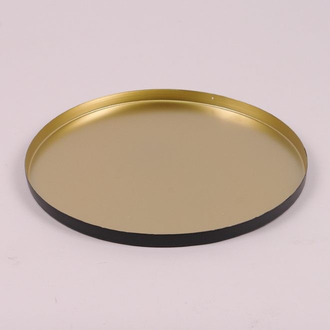 

Піднос Ewax металевий чорно-золотий D-30 см. 35579