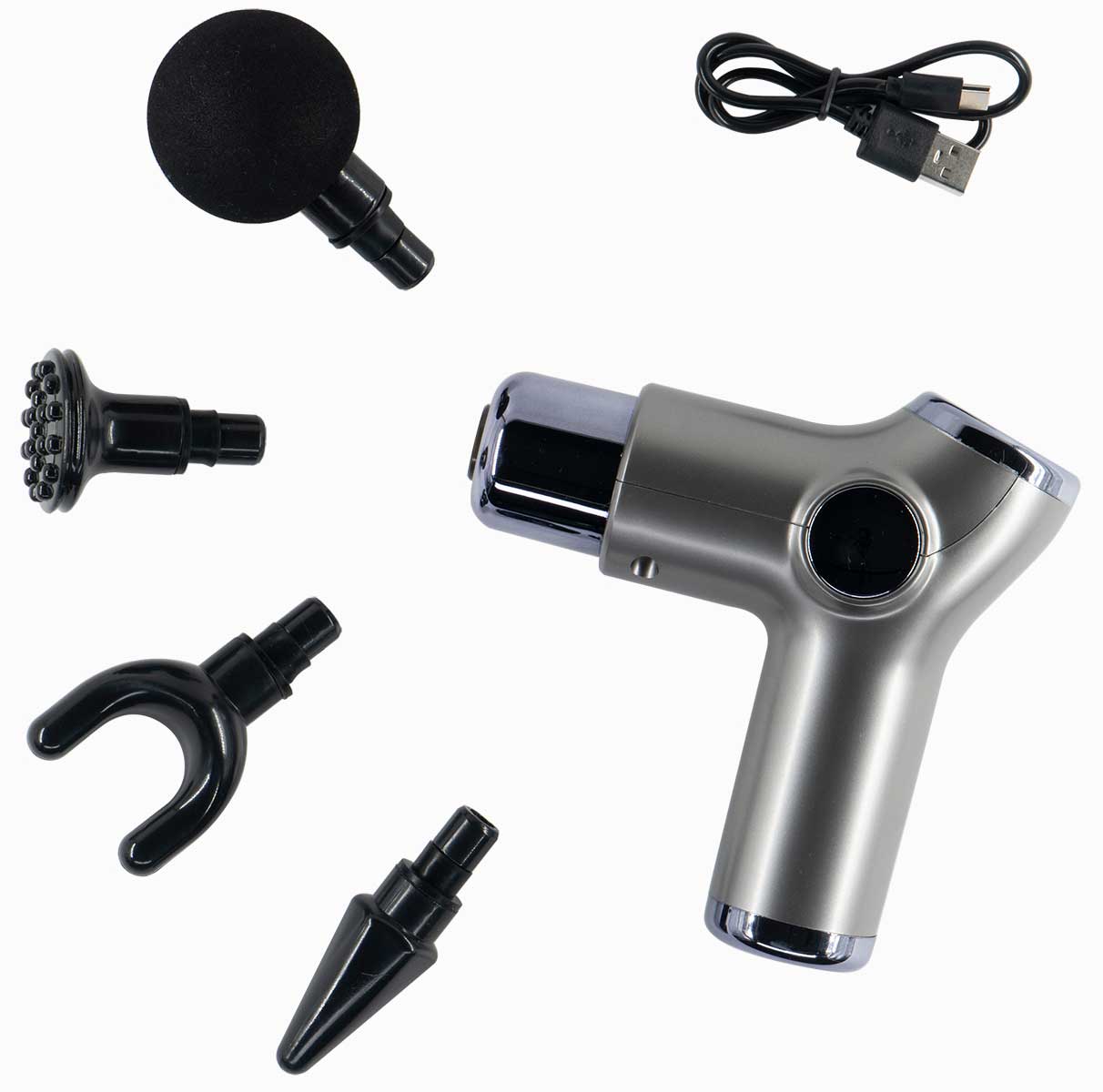 

Массажер перкуссионный Berger Body Relax Gun Silver