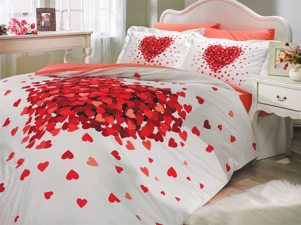 

КПБ HOBBY Poplin Juana красный 200 * 220/2 * 50 * 70