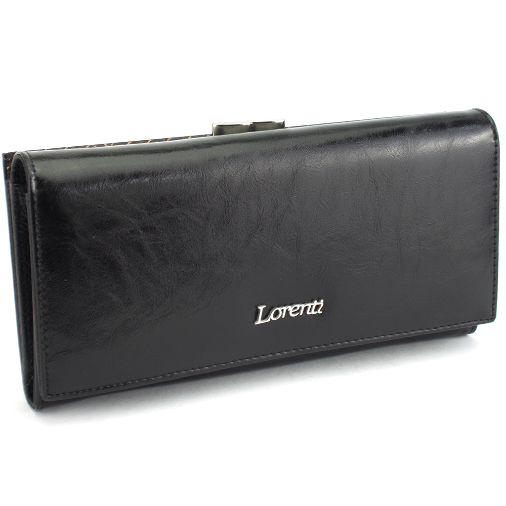 

Кошелек женский кожаный классический черный LORENTI 72031-BPR black