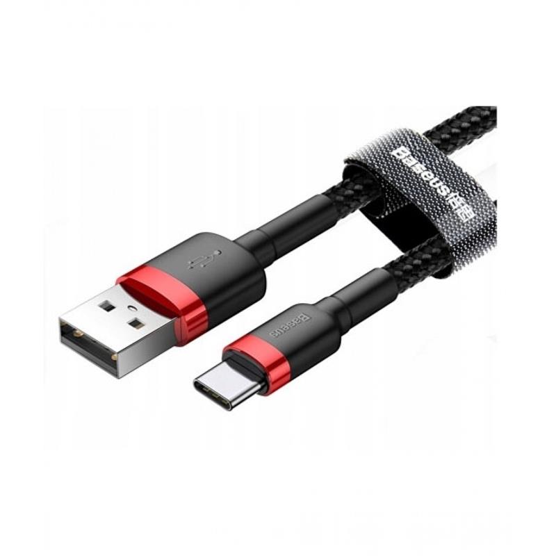 

Кабель Baseus Cafule USB-USB Type-C, 2A, 3м Black/Red (CATKLF-U91)
