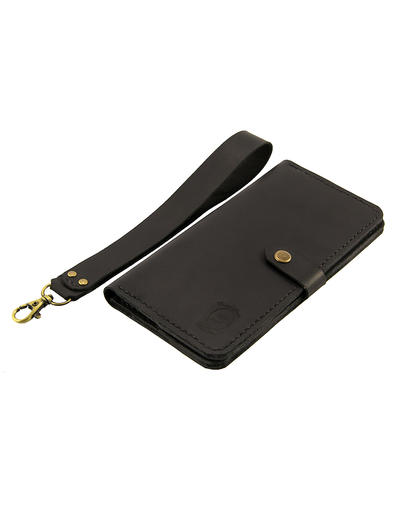 

Кошелек из натуральной кожи OlStan TravelWalet1.0 black черный