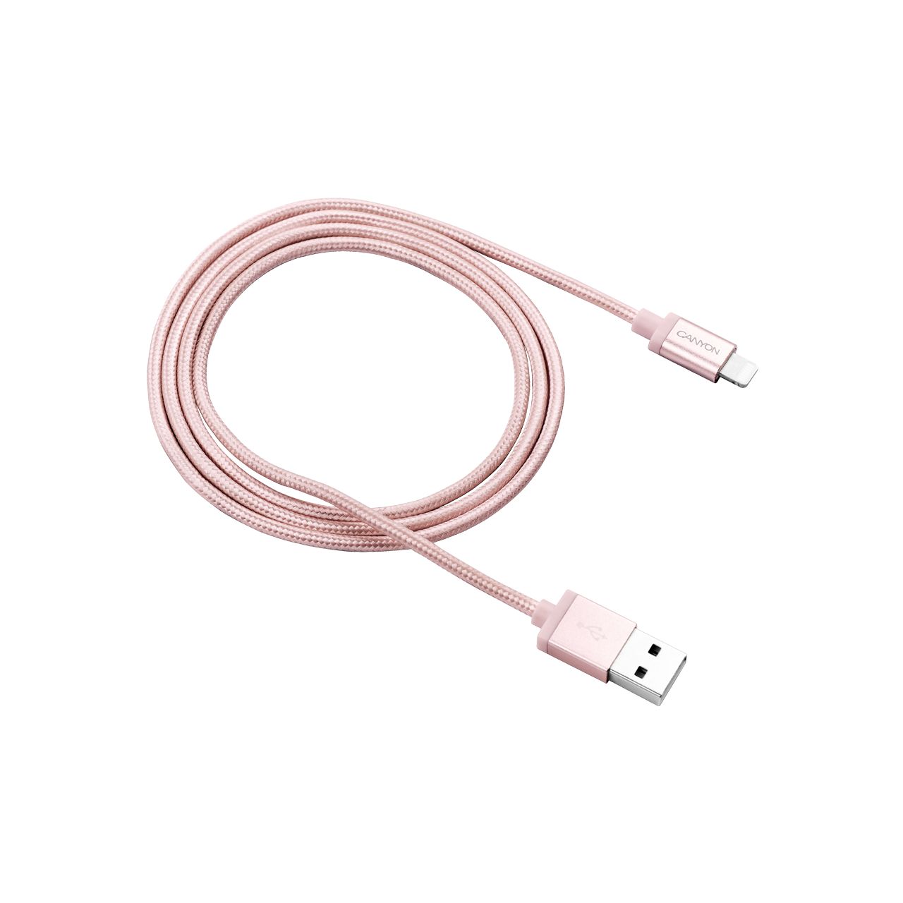 

Кабель Canyon USB - Lightning 1м, Rose Gold (CNS-MFIC3RG)