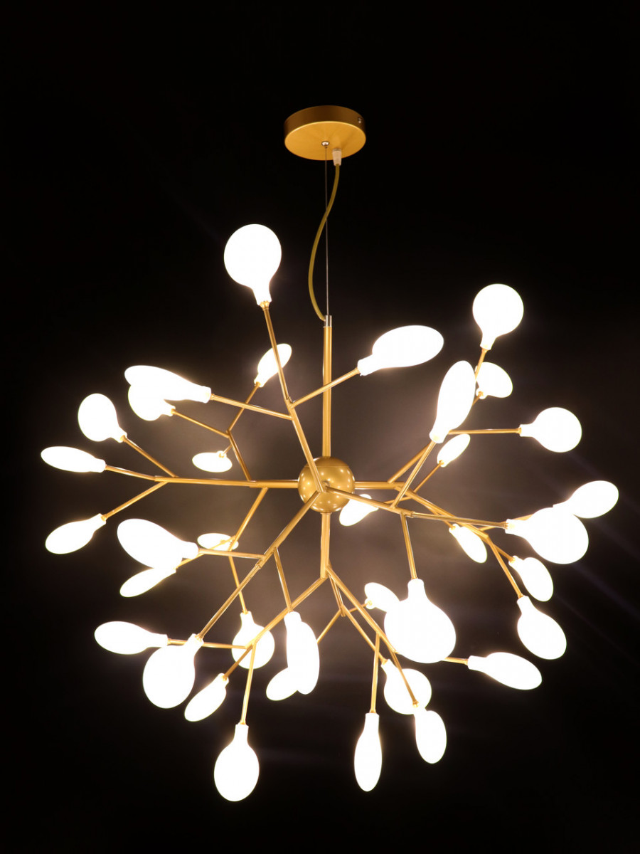 

Люстра Sunnysky потолочная Led на 36 лампочек Золото 75х80х80 см YR-H686/36-gd-k-YV