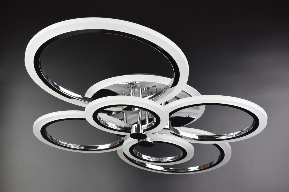 

Люстра Sunnysky потолочная Led с пультом Хром 11х57х77 см YR-A2374/6-RGB-ch-YV