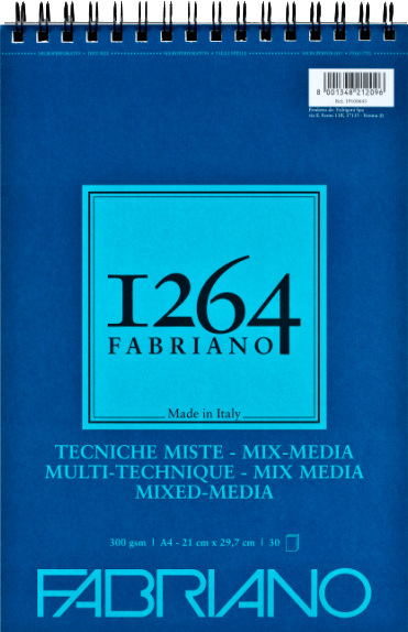 

Альбом Fabriano 1264 Mix Media А4 300г/м2 на спирали 30 листов (8001348212096)