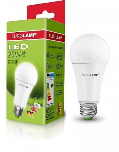 

Комплект LED ламп 5шт 20W Eurolamp ЕCО А70 E27 4000K 2000 Lm