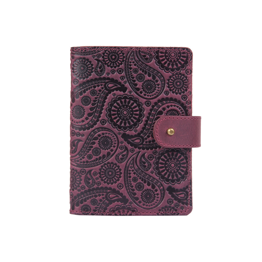 

Кожаное портмоне для паспорта / ID документов HiArt PB-03S/1-S19-1621-T004 Shabby Plum "Buta Art"