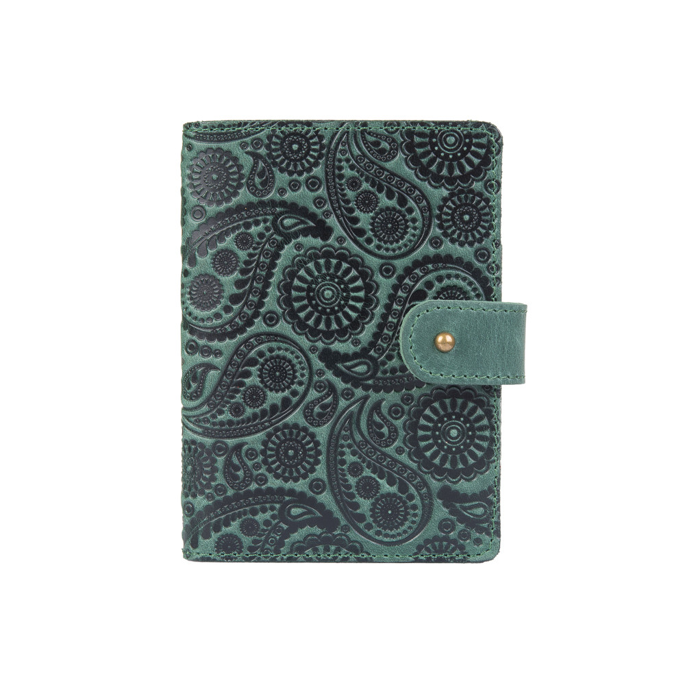 

Кожаное портмоне для паспорта / ID документов HiArt PB-02/1-S19-5920-T004 Shabby Alga "Buta Art"