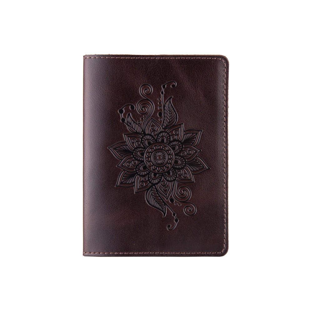 

Обложка для паспорта HiArt PC-01-C19-1314-T006 Crystal Brown Silk "Mehendi Classic"