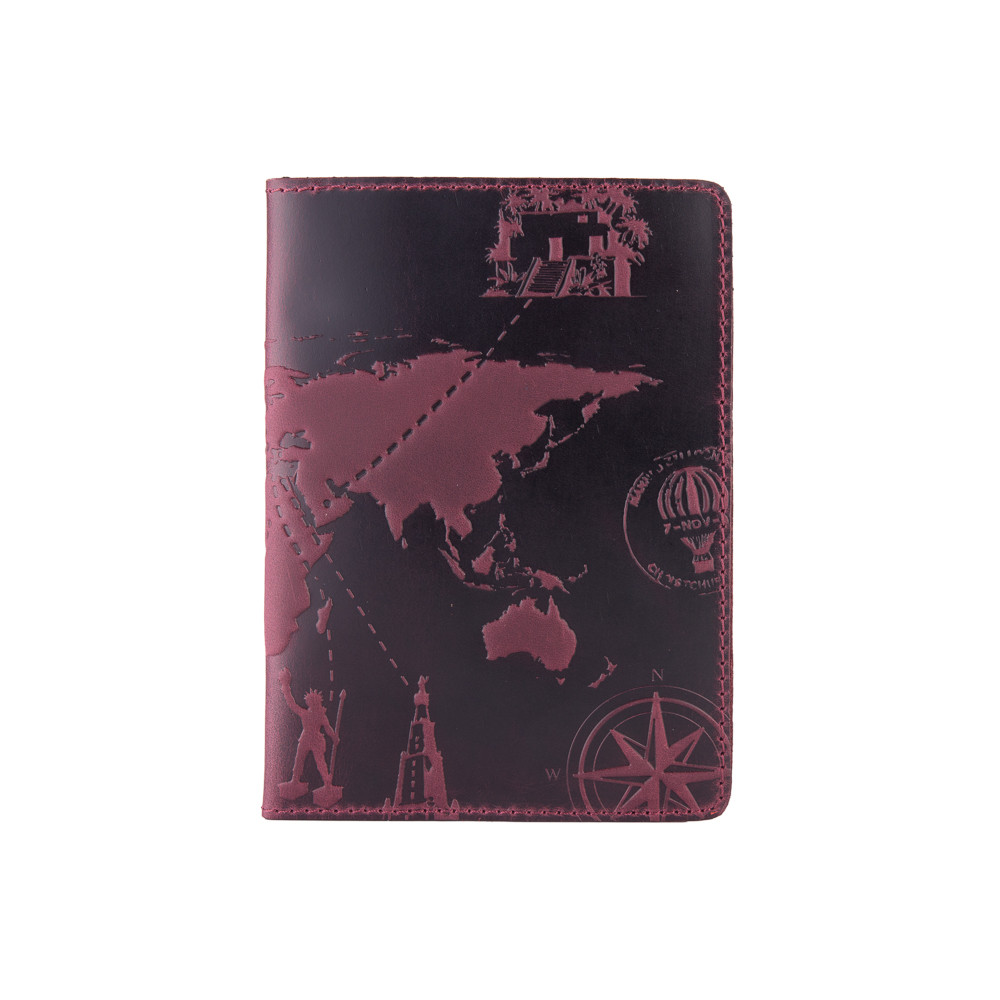 

Обложка для паспорта HiArt PC-01-S19-1621-T002 Shabby Plum "7 wonders of the world"