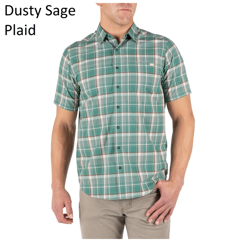 

Рубашка 5.11 HUNTER PLAID SHORT SLEEVE SHIRT, 71374 Large, Dusty Sage Plaid