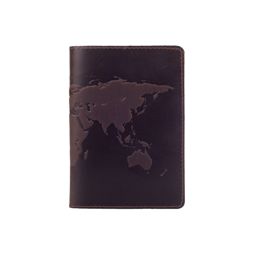 

Обложка для паспорта HiArt PC-02-S19-1106-T001 Shabby Gavana Brown "World Map"