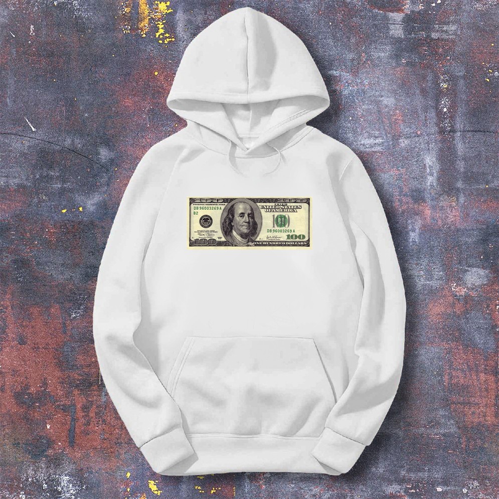 

Худи A SHO 100 dollars  белый, Худи A SHO 100 dollars L белый