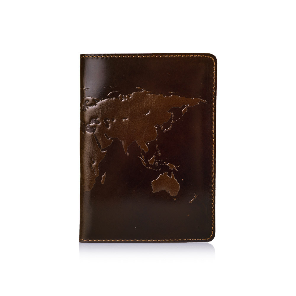 

Обложка для паспорта HiArt PC-01-C18-0840-T001 Crystal Brown "World Map"