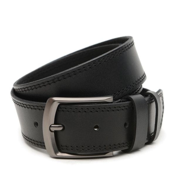 

Широкий Мужской кожаный ремень 4,5 см V1115GX20-black