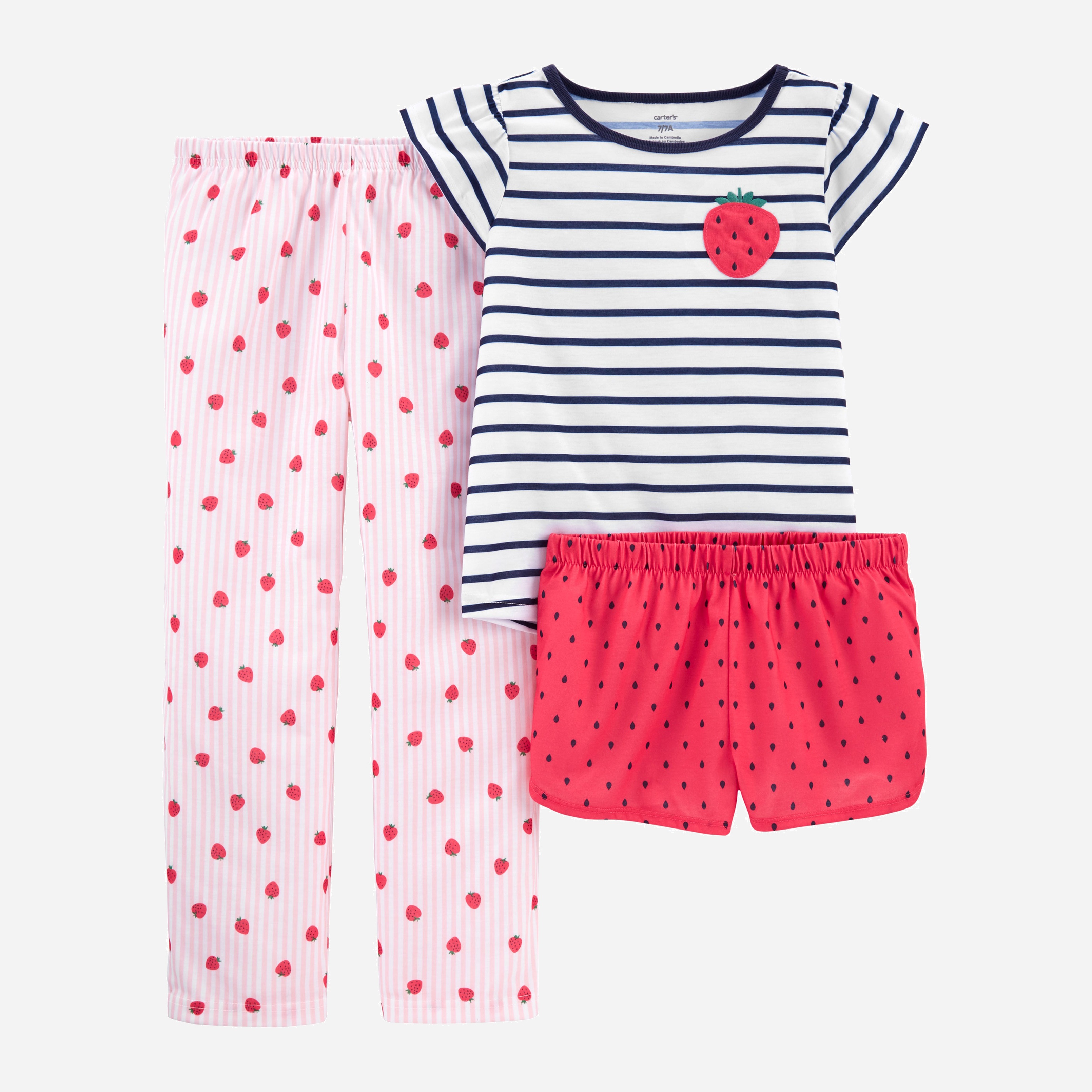 

Пижама (футболка + шорты + лосины) Carters 3K471710 116-125 см Мультиколор