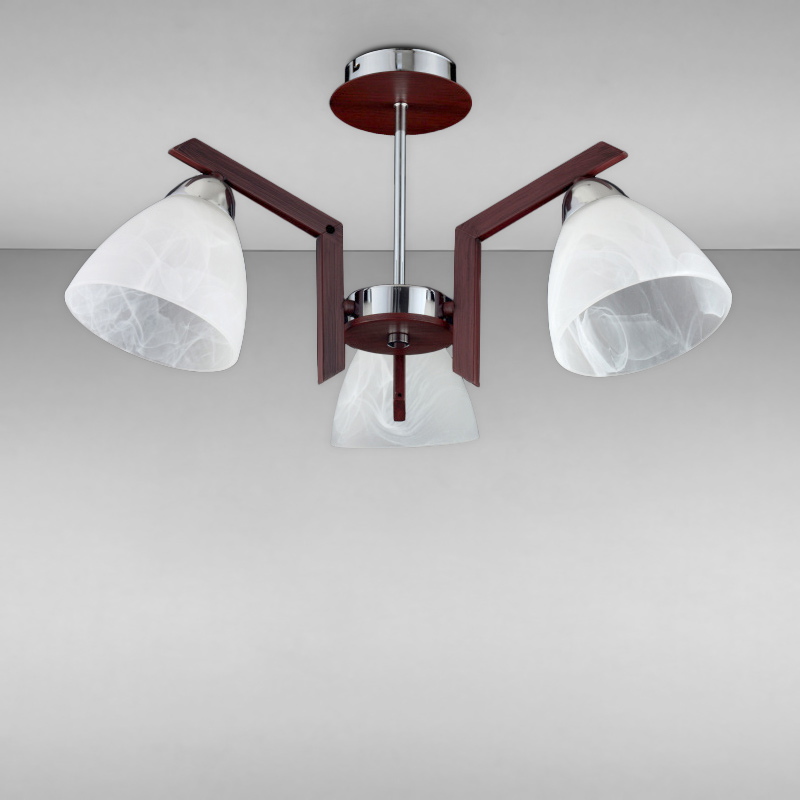

Люстра стельова Light House SRS-16190/3 хром + коричневий