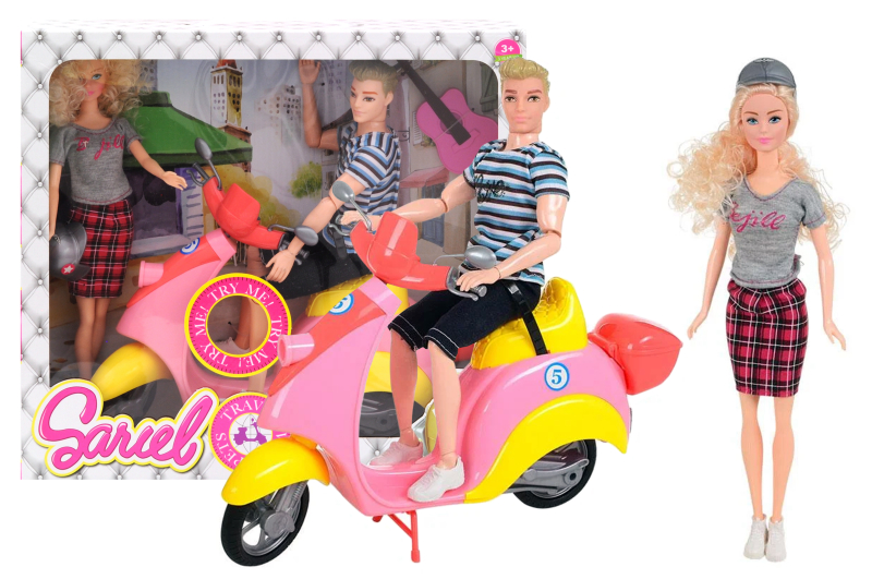 

Лялька A-Toys "Sariel" з Кеном на скутері озвучена 355*10*325см Різнобарвна 5533-B