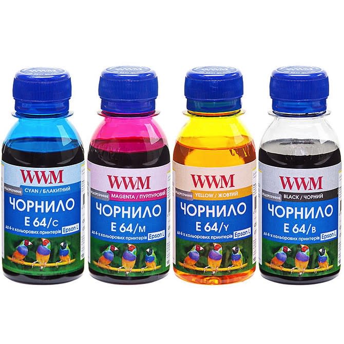 Чорнило для Epson 103 Black C13T00S14A WWM E64 B/C/M/Y 4х100г E64SET4-2 ...