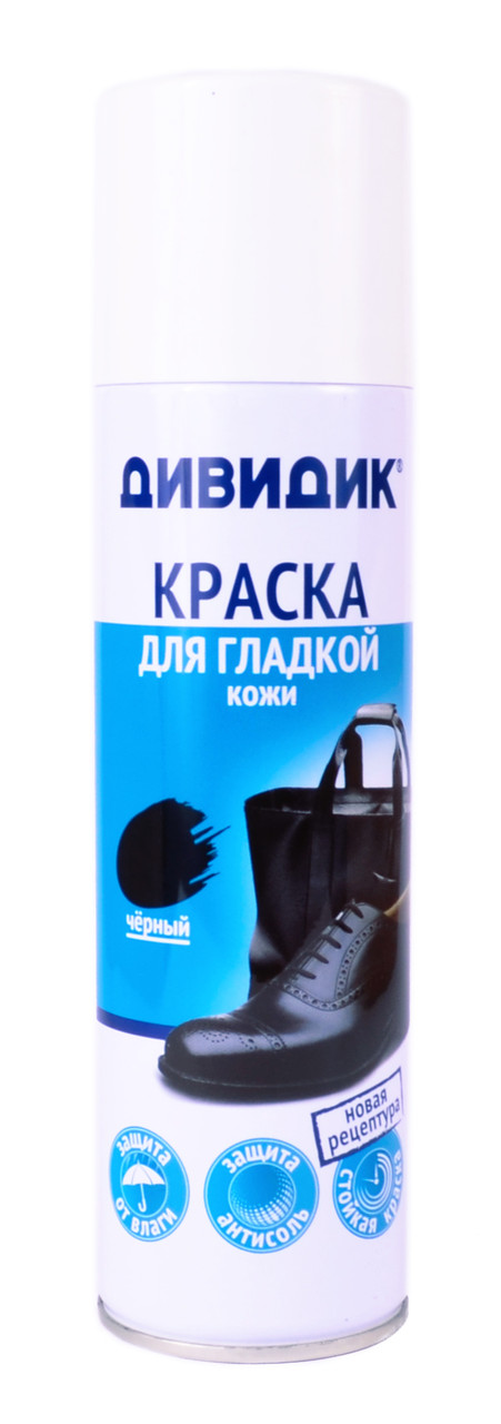 

Краска для обуви из гладкой кожи Дивидик 250 ml (цвет чёрный)