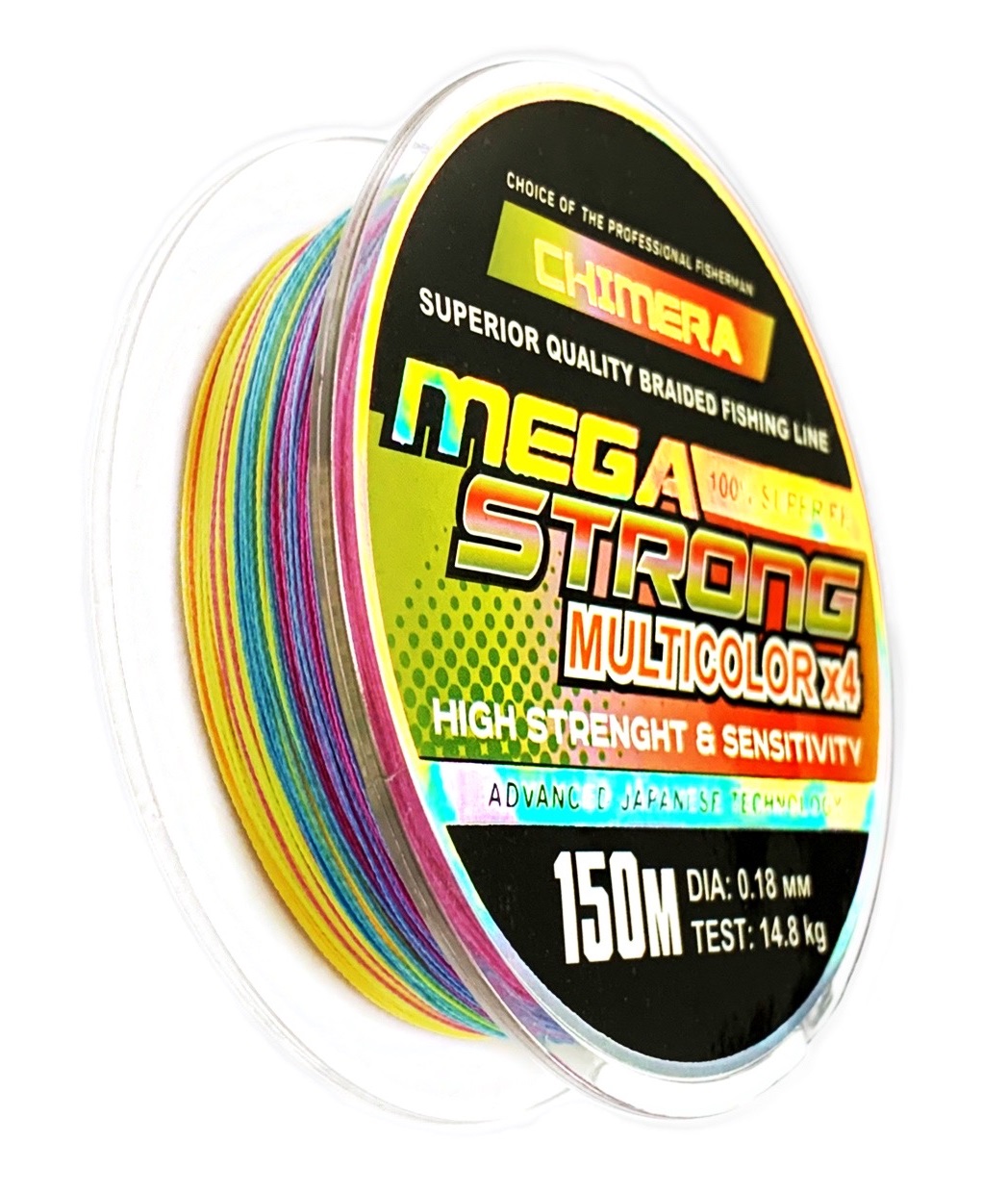 

Шнур Chimera Megastrong High Visual PE X4 150m оранжевый 0.18mm (CM-HV-150-18)
