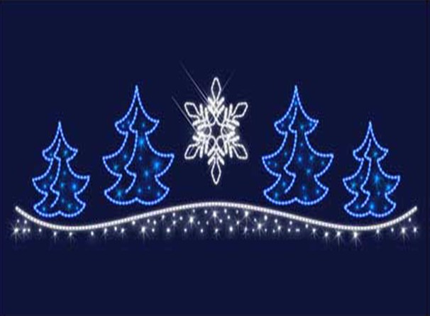 

Светодиодная конструкция перетяжка "Рождественский лес" Lumiere 1.2м*5м