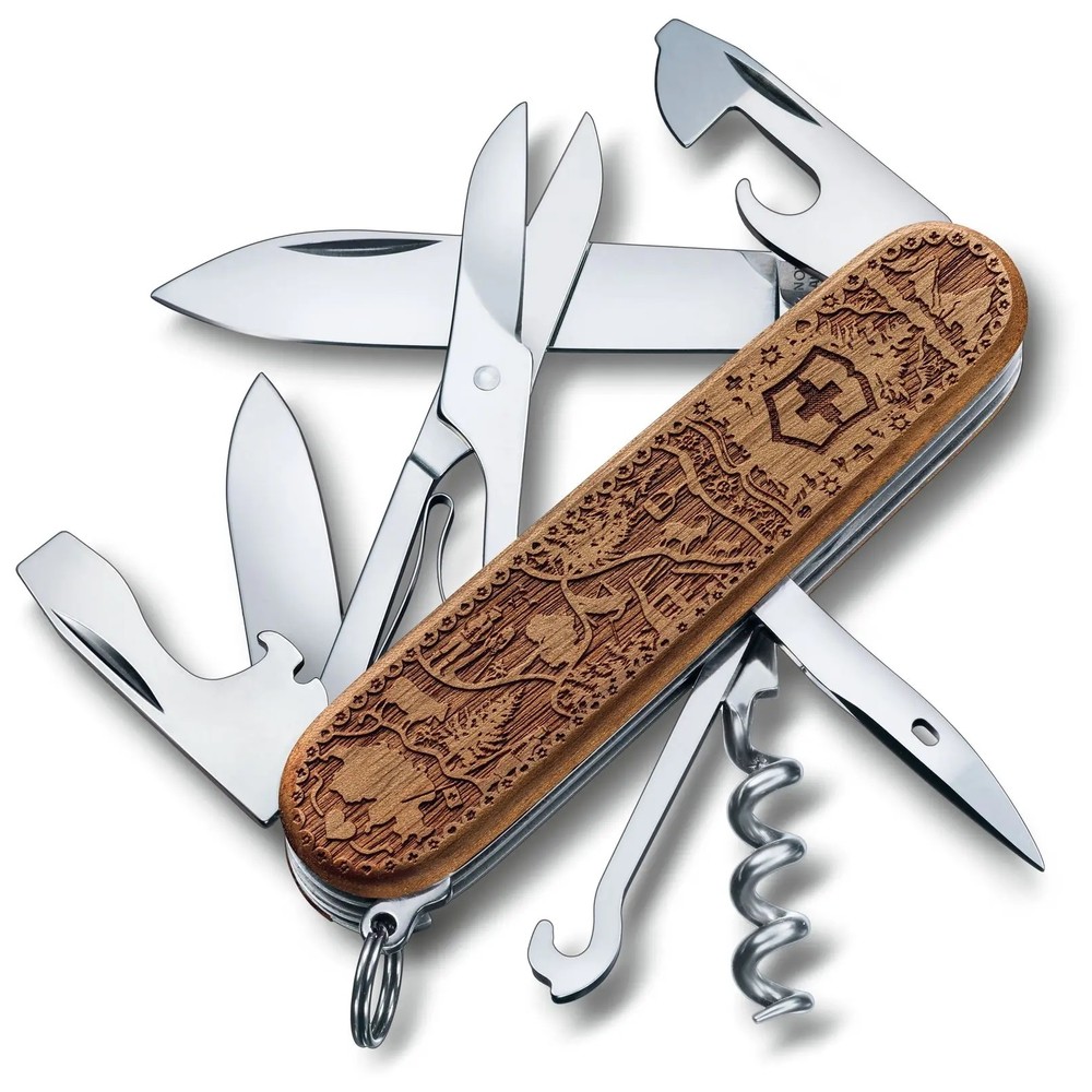 

Складной нож Victorinox Climber Wood Swiss Spirit 9,1 см 1.3701.63L21