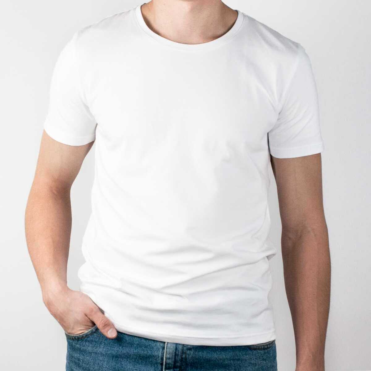 

Футболка чоловіча біла бавовна/еластан 170г/см2 (XXXL)
