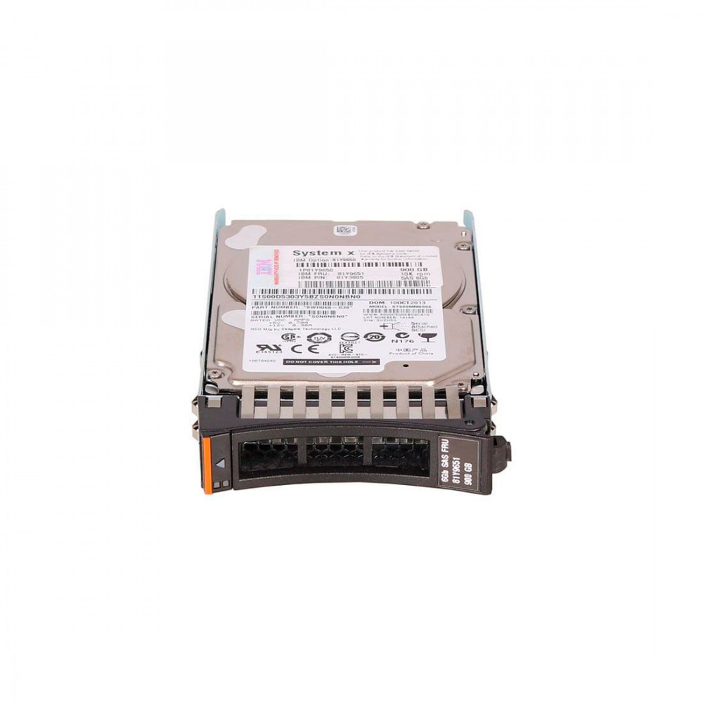 

Жесткий диск IBM 900ГБ 10000RPM 64МБ SAS G2HS 2.5" (81Y9650) (HD10000008) Certified Refurbished