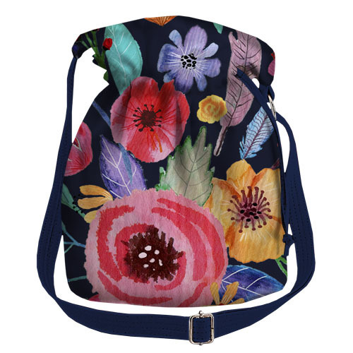 

Сумка мешок Torba Presentville Яркие разноцветные цветы 30x30 см