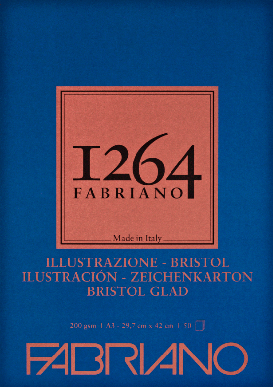 

Склейка для рисунков Fabriano 1264 Bristol А3 200г/м2 50 листов (8001348212218)