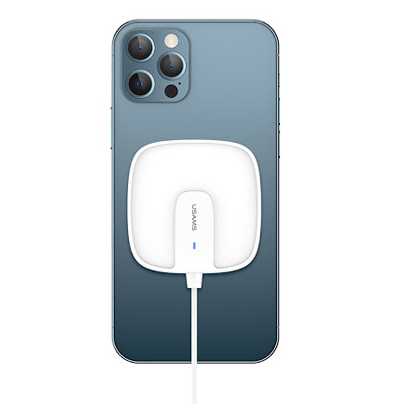 

БЗУ Usams US-CD159 W1, 15W, Type-C (магнитный) Белый
