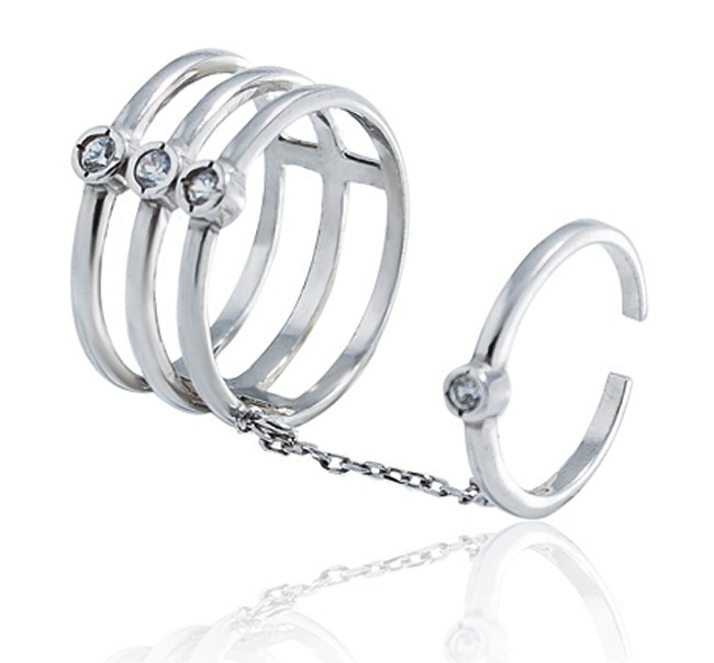 

Серебряное кольцо на фалангу Бьянка UMAX 10103 Размер 22