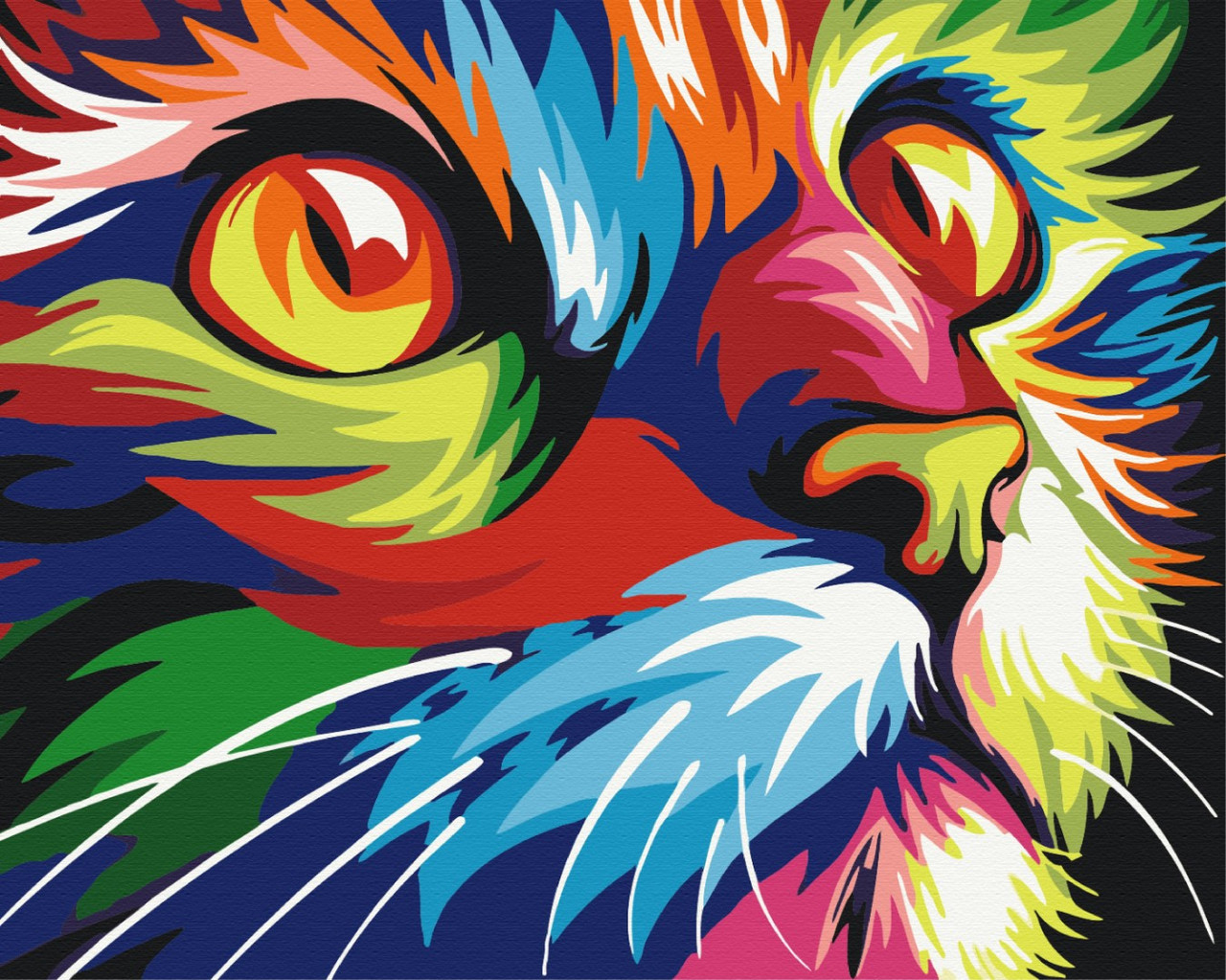 

Картина по номерам "Радужный кот" BrushMe холст на подрамнике 40x50см BS4228