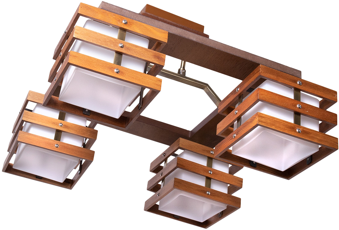 

Люстра Altalusse INL-9215C-04 Antique brass Walnut Е14 4x40 Вт