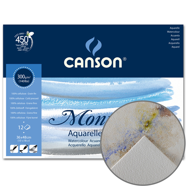 

Блок бумаги для акварели Canson Montval (12) 300 г/м2, 36x48 см (0807-321)