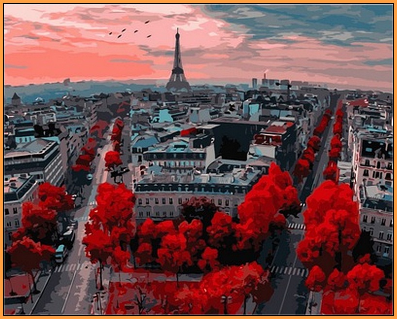 

Картина по номерам Babylon Premium Алые краски Парижа 40*50 см (в коробке) арт.NB833R