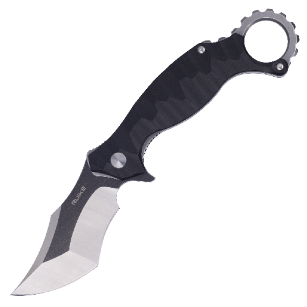 

Нож складной керамбит Ruike P881-B1 из стали 14C28N