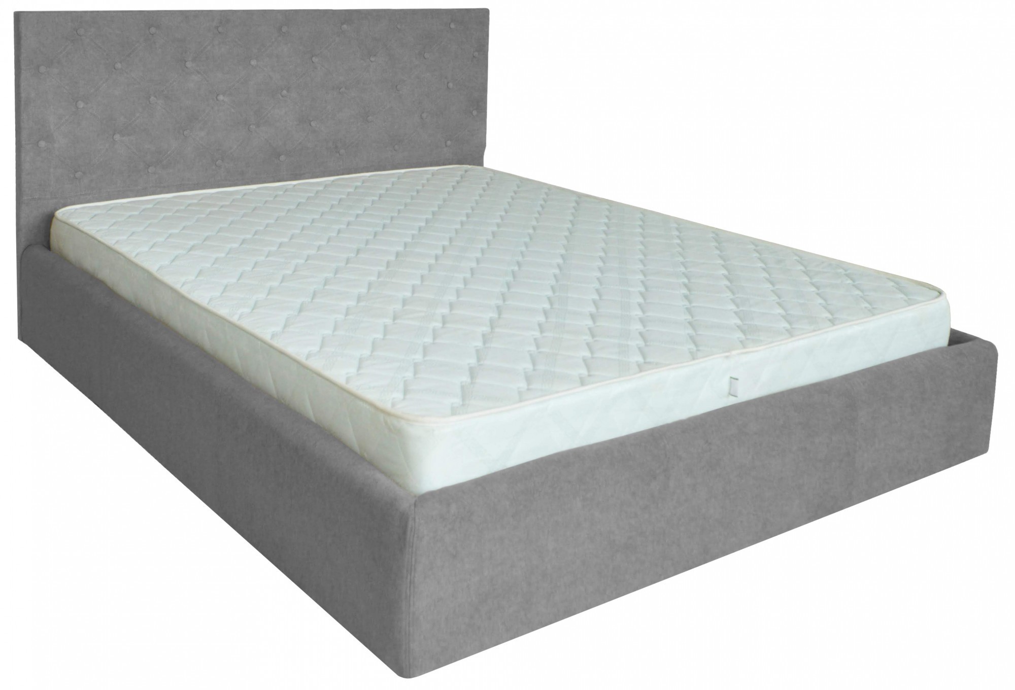 

Кровать Двуспальная Coventry Матрас Comfort Plus 160 х 200 см Мисти Grey С подъемным механизмом и нишей для белья Серая