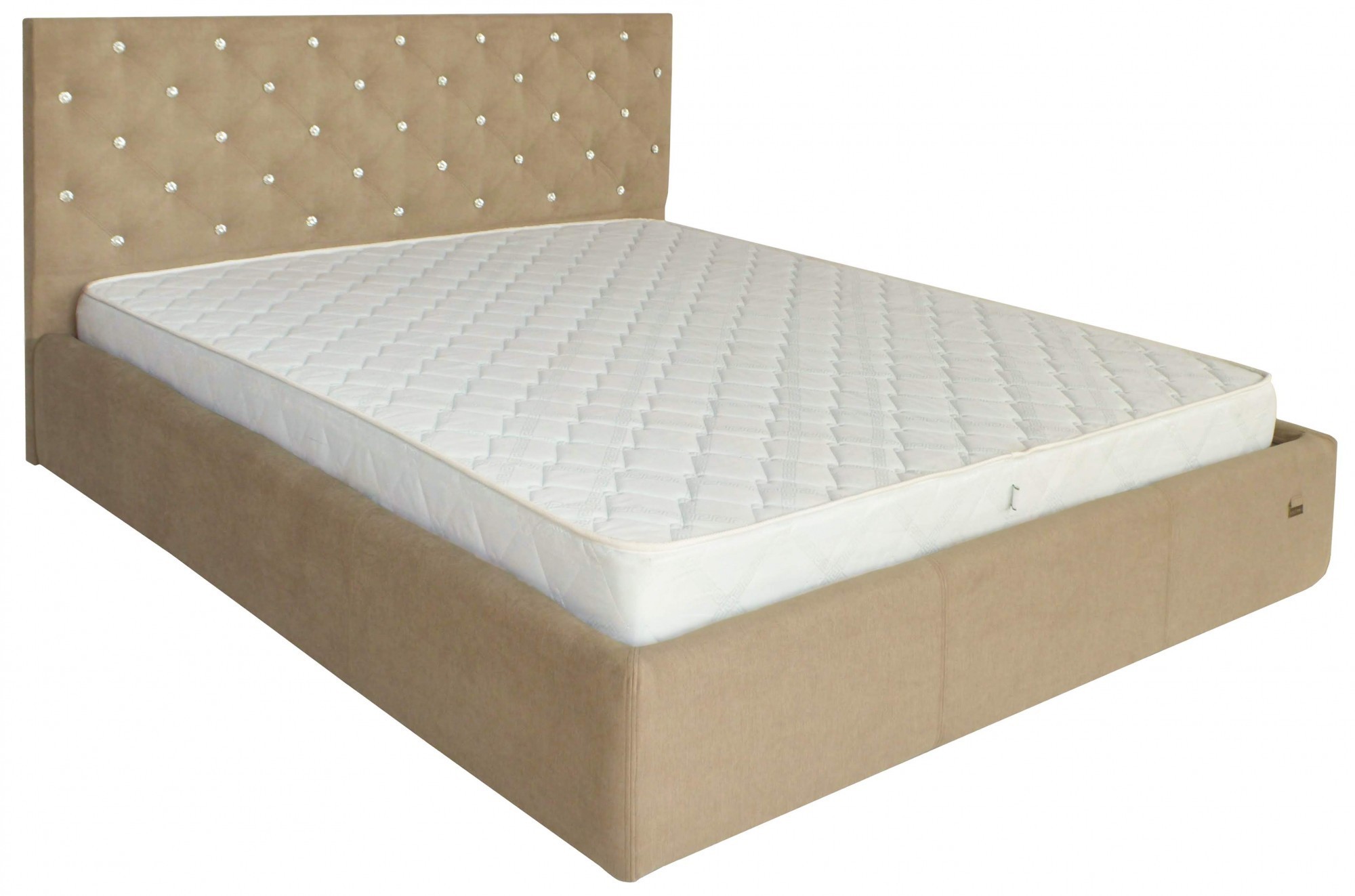 

Кровать Двуспальная Coventry Матрас Comfort Plus 160 х 200 см Мисти Mocco С1 С подъемным механизмом и нишей для белья Мокко