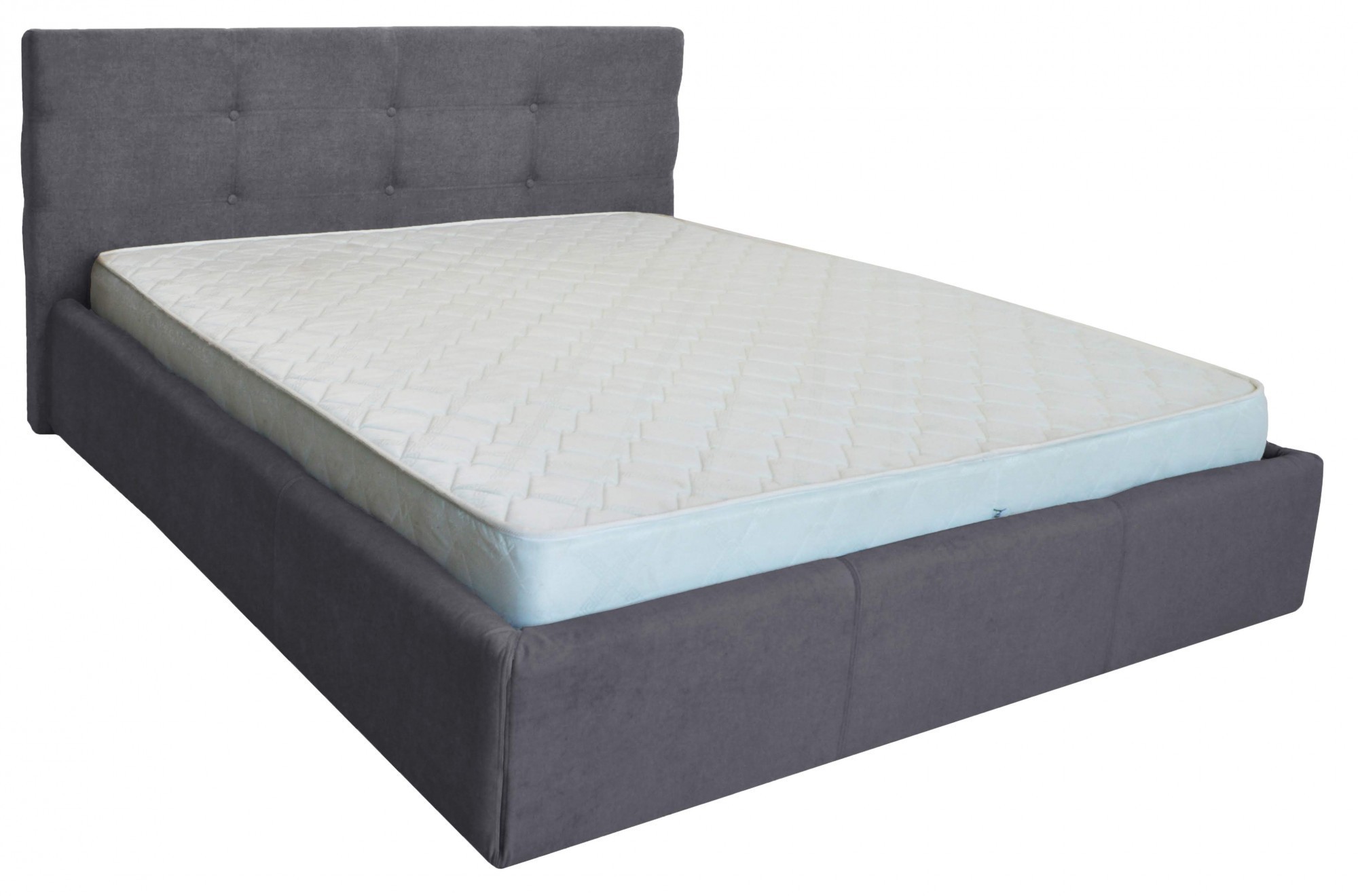 

Кровать Двуспальная Manchester Матрас Comfort Plus 160 х 200 см Мисти Dark Grey С подъемным механизмом и нишей для белья Темно-Серая