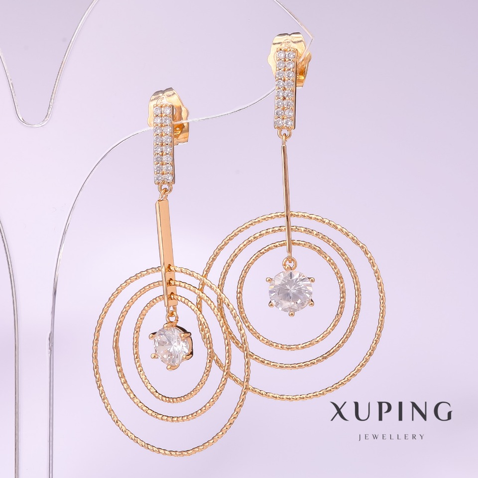 

Серьги Xuping 47х26мм позолота 18к, ida28603