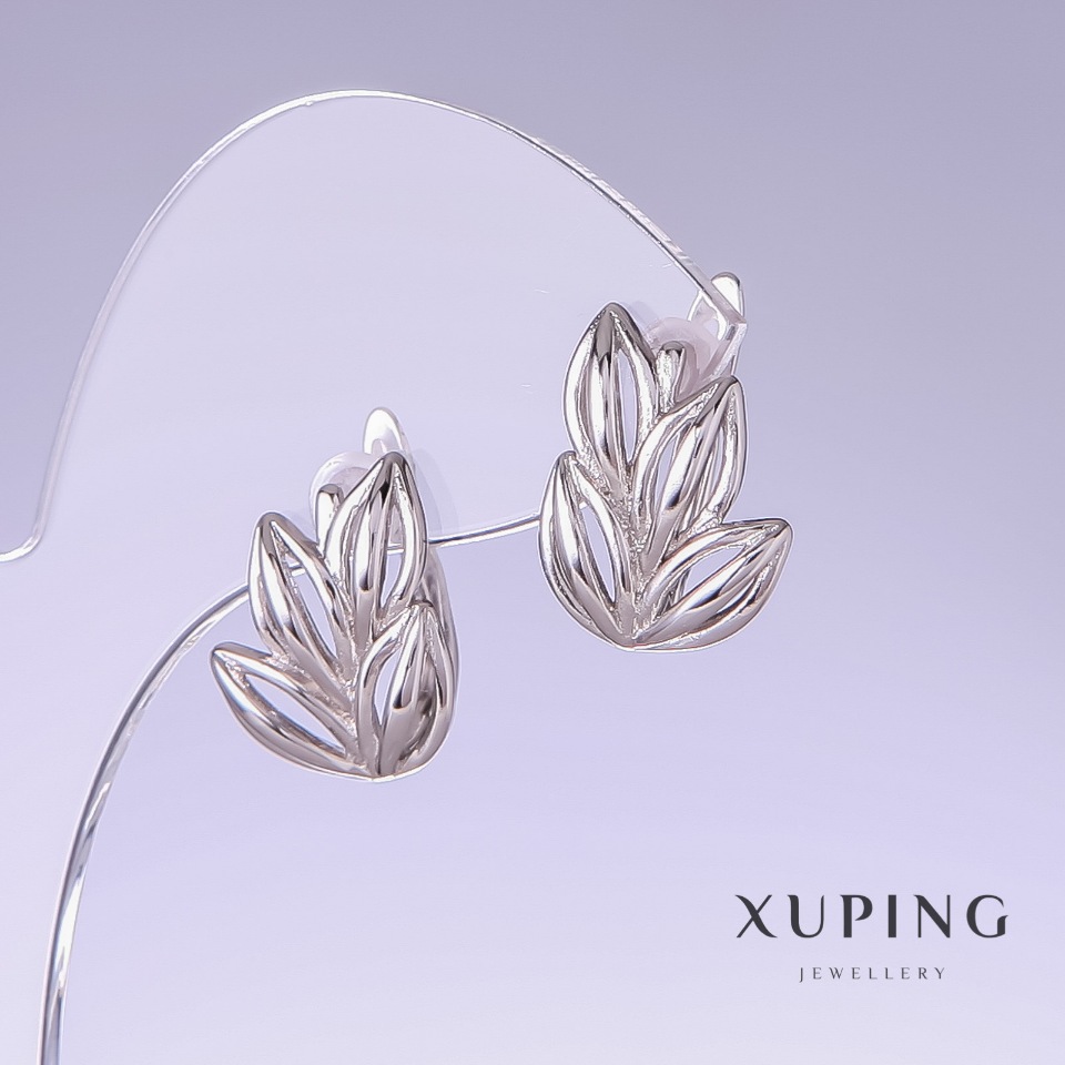 

Серьги Xuping, длина 17мм, толщина 12мм родий 18к, ida25625