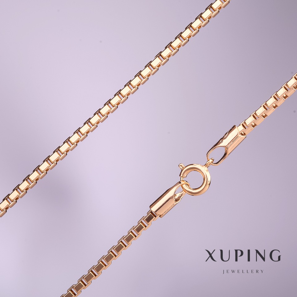 

Цепочка Xuping плетение Квадрат, толщина 2мм, длина 45см позолота 18к, ida34010