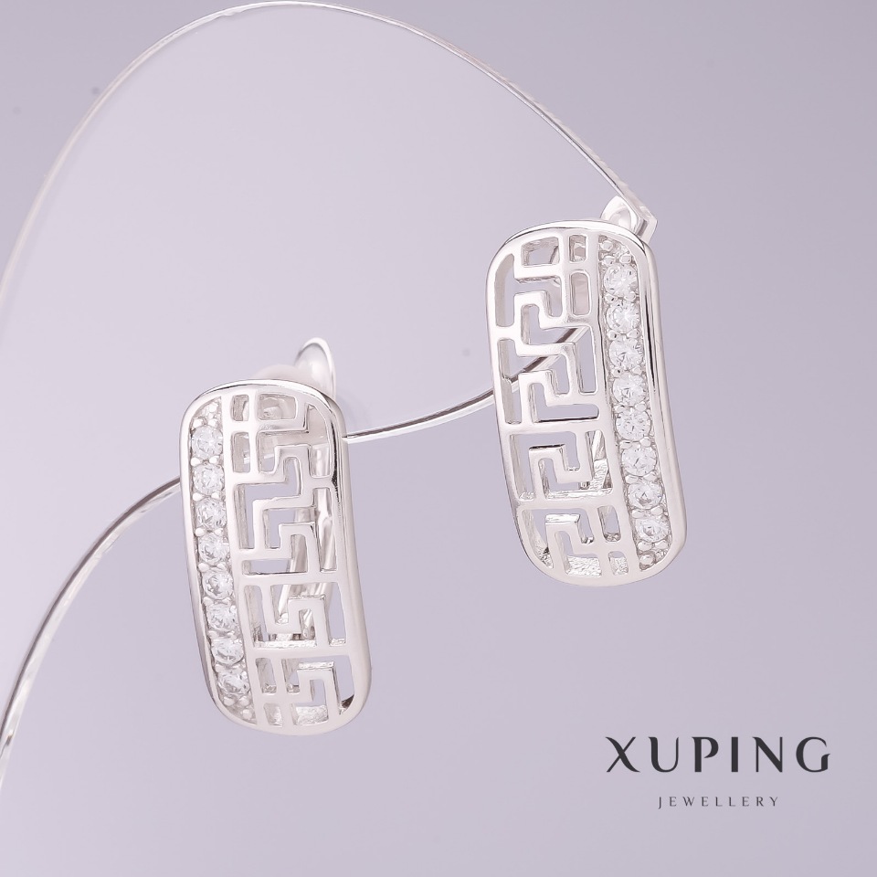 

Серьги Xuping, диаметр 9мм, длина 19мм родий, ida27124