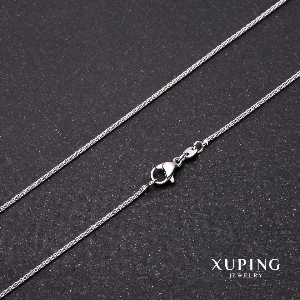 

Цепочка Xuping плетение Жгут, длина 50см, толщина 1,2мм Родий, ida35408