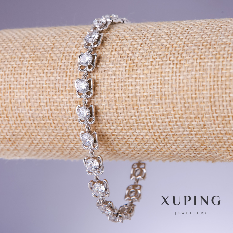 

Браслет Xuping с белыми цирконами, толщина 8мм, длина 18-21 см родий 18 к, ida26012