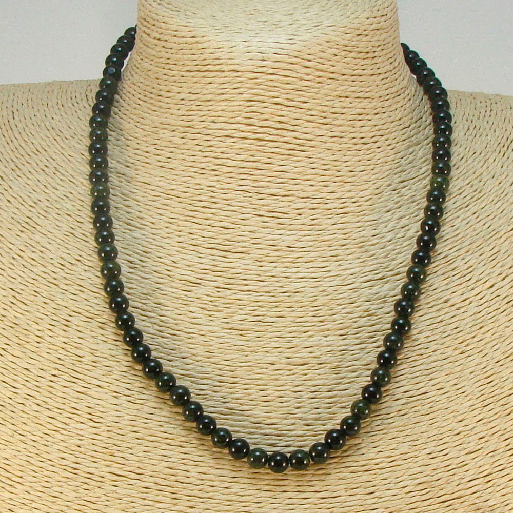 

Бусы из змеевика (серпентина) (6 мм), fazS1016